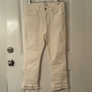 Mud Pie Women’s Cream Ankle Jeans